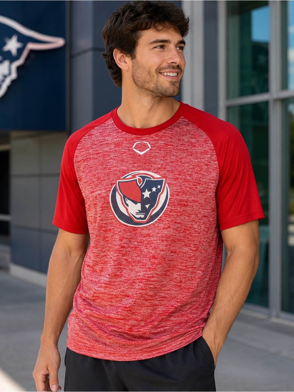 EvoShield New England Patriots #22 Performance Mens XL Short Sleeve Training Tee